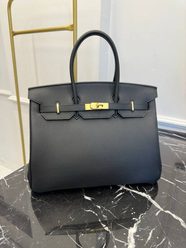 H Birkin 35 Black Buckle Gold