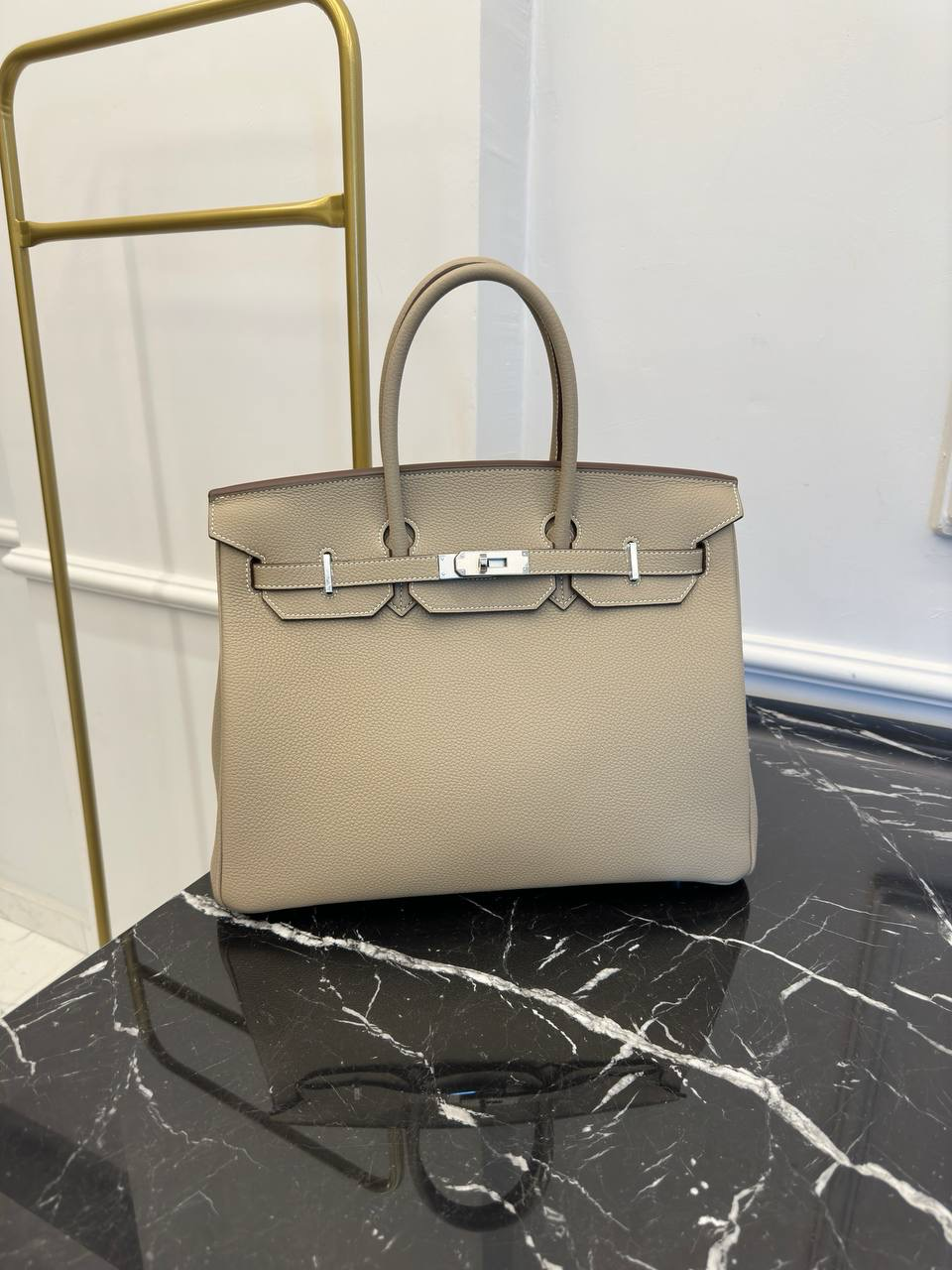 H Birkin 35 Buckle Silver