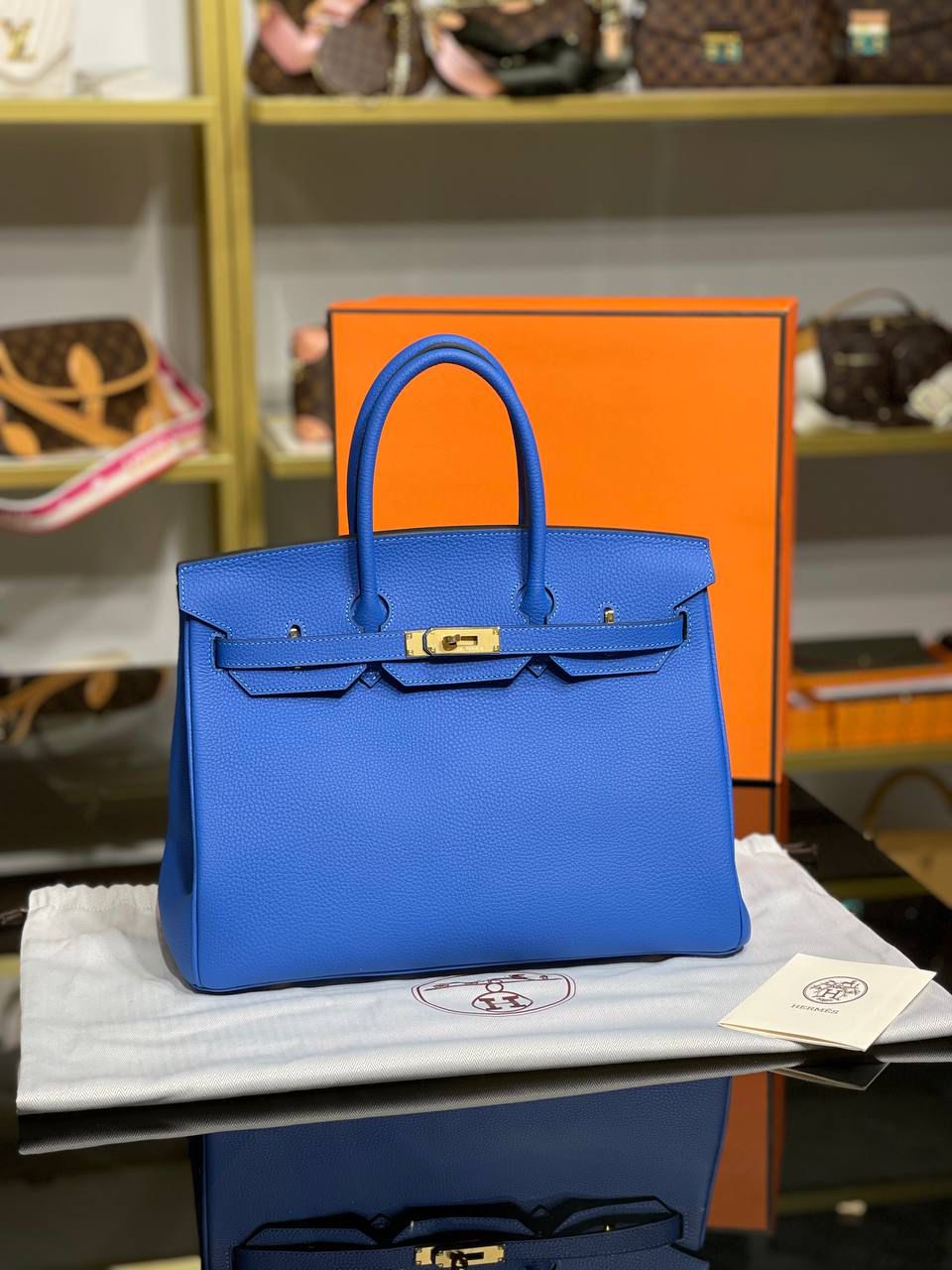 H birkin 25 Blue Gold hardware (Special Order)